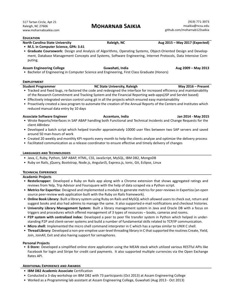 Moharnab Resume