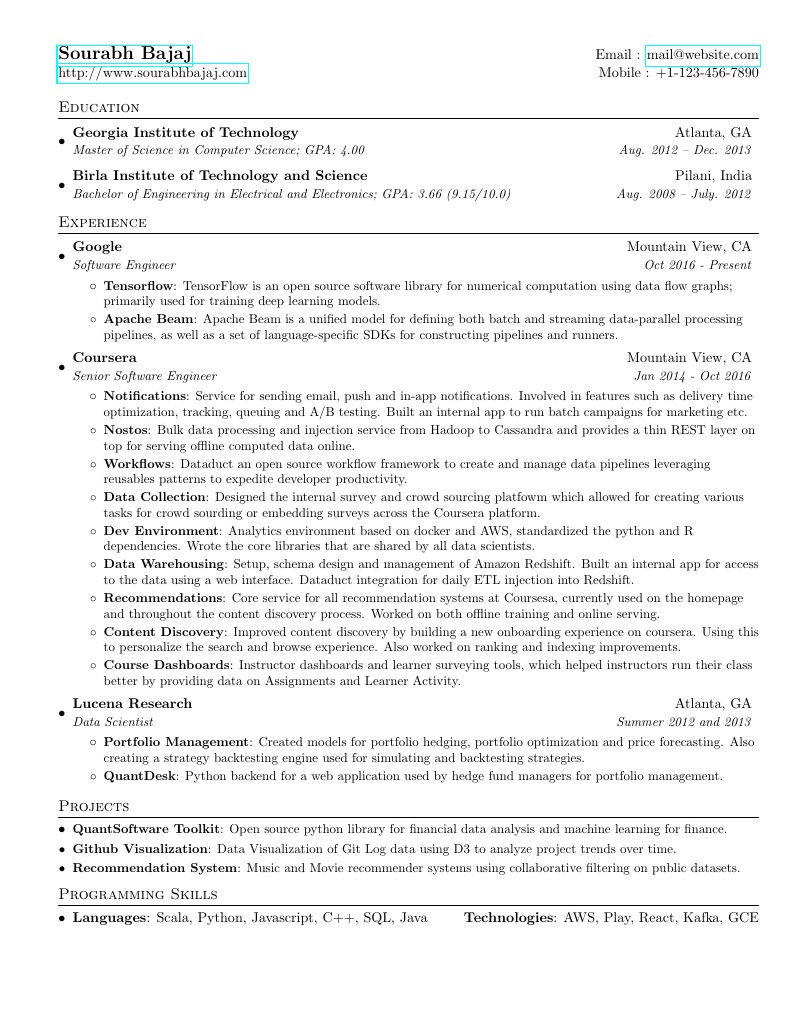 Software Engineer Resume